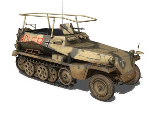 sdkfz 250 3 - adler - halftrack command variant 3D Model