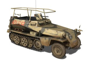 sdkfz 250 3 - adler - halftrack command variant 3D Model