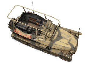 sdkfz 250 3 - adler - halftrack command variant 3D Model