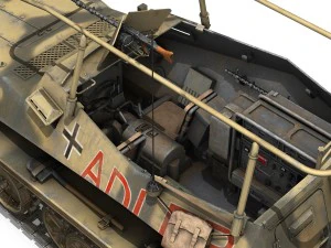 sdkfz 250 3 - adler - halftrack command variant 3D Model