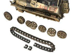 sdkfz 250 3 - adler - halftrack command variant 3D Model