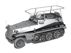 sdkfz 250 3 - adler - halftrack command variant 3D Model