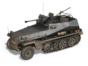 sdkfz 250-11 - halftruck with spzb 41 - 2 ss-pzdi 3Dモデル