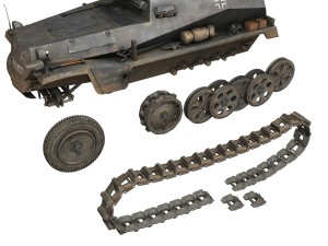 sdkfz 250-11 - halftruck with spzb 41 - 2 ss-pzdi 3Dモデル