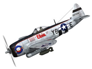 republic p-47d thunderbolt - elsie - lil butch 3D Модель