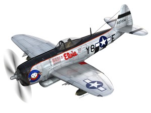 republic p-47d thunderbolt - elsie - lil butch 3D Модель