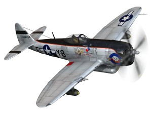 republic p-47d thunderbolt - elsie - lil butch 3D Модель