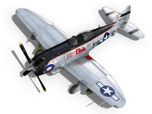 republic p-47d thunderbolt - elsie - lil butch 3D Модель