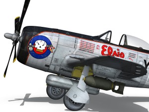 republic p-47d thunderbolt - elsie - lil butch 3D Модель
