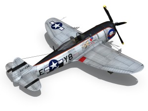 republic p-47d thunderbolt - elsie - lil butch 3D Модель