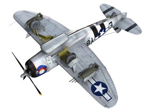 republic p-47d thunderbolt - elsie - lil butch 3D Модель