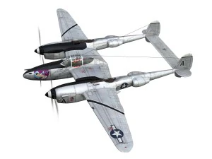 lockheed p-38 lightning - vagrant virgin 3D Model