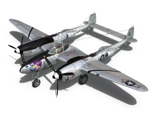 lockheed p-38 lightning - vagrant virgin 3D Модель