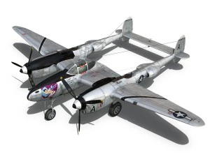 lockheed p-38 lightning - vagrant virgin 3D Model