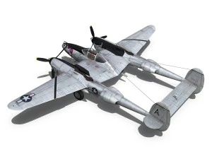 lockheed p-38 lightning - vagrant virgin 3D Model
