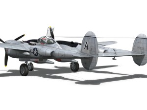 lockheed p-38 lightning - vagrant virgin 3D Модель