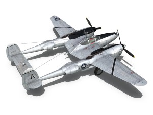lockheed p-38 lightning - vagrant virgin 3D Модель