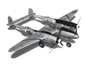 lockheed p-38 lightning - vagrant virgin 3D Model