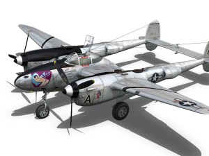 lockheed p-38 lightning - vagrant virgin 3D Модель