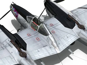 lockheed p-38 lightning - vagrant virgin 3D Model