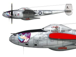 lockheed p-38 lightning - vagrant virgin 3D Model