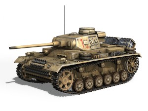 pzkpfw iii - panzerkampfwagen 3 - ausfj - dak - 1 3D-Modell