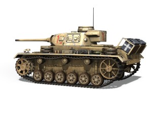 pzkpfw iii - panzerkampfwagen 3 - ausfj - dak - 1 3D-Modell