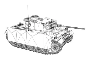 pzkpfw iii - panzer 3 - ausf m 3D Model