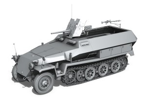 sdkfz 251 10 - ausf c - hanomag half-track Modèle 3D