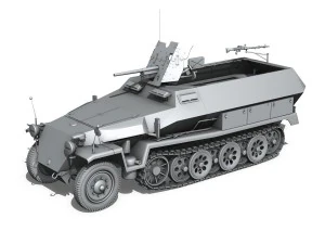 sdkfz 251 10 - ausf c - hanomag half-track 3D Model