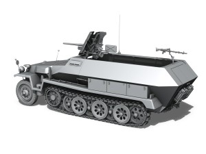 sdkfz 251 10 - ausf c - hanomag half-track Modèle 3D