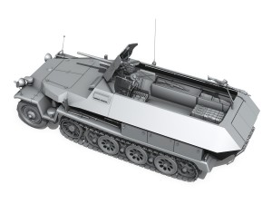 sdkfz 251 10 - ausf c - hanomag half-track Modèle 3D
