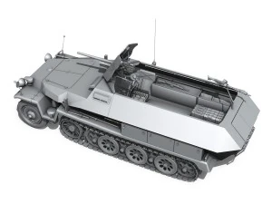 sdkfz 251 10 - ausf c - hanomag half-track 3D Model