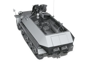 sdkfz 251 10 - ausf c - hanomag half-track 3D Model