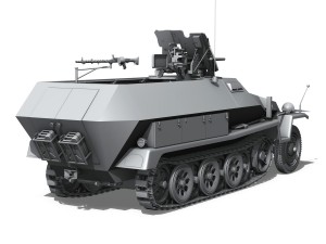 sdkfz 251 10 - ausf c - hanomag half-track Modèle 3D