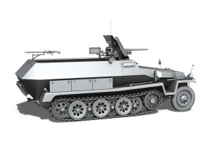 sdkfz 251 10 - ausf c - hanomag half-track Modèle 3D