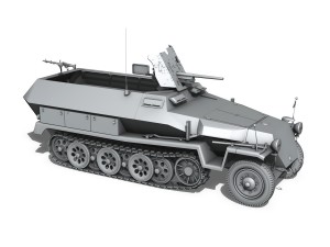 sdkfz 251 10 - ausf c - hanomag half-track Modèle 3D