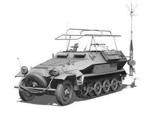 sdkfz 251 3 - ausf b - communications vehicle 3D Model