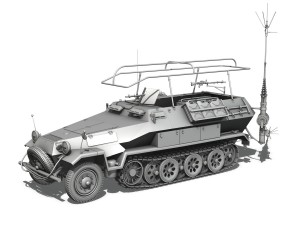 sdkfz 251 3 - ausf b - communications vehicle 3D 모델