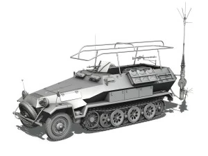sdkfz 251 3 - ausf b - communications vehicle 3D Model