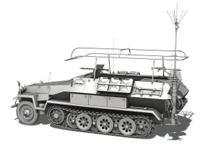 sdkfz 251 3 - ausf b - communications vehicle 3D 모델