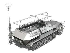 sdkfz 251 3 - ausf b - communications vehicle 3D Model