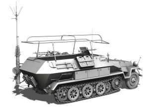 sdkfz 251 3 - ausf b - communications vehicle 3D 모델