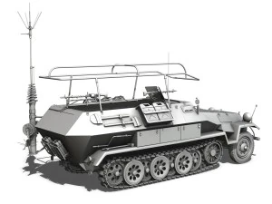 sdkfz 251 3 - ausf b - communications vehicle 3D Model