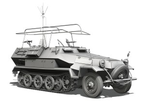 sdkfz 251 3 - ausf b - communications vehicle 3D 모델