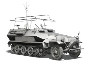 sdkfz 251 3 - ausf b - communications vehicle 3D Model