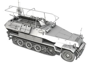 sdkfz 251 3 - ausf b - communications vehicle 3D 모델