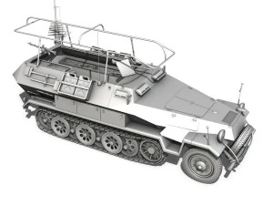 sdkfz 251 3 - ausf b - communications vehicle 3D Model