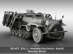 sdkfz 251 - ausf b - ground stuka 3Dモデル