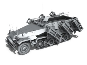 sdkfz 251 - ausf b - ground stuka Modelo 3D
